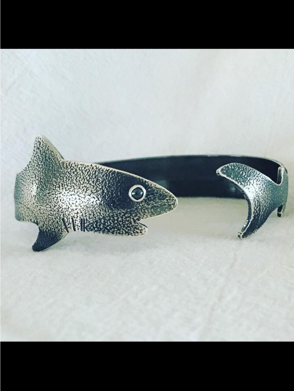Silver Shark Fish Bracelet - Silver Fish Cuff for Aquarium Lovers